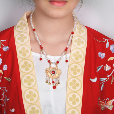 古风长流苏汉服马面裙璎珞项链