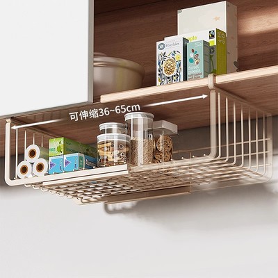 桌下收纳架置物架宿舍挂篮好物书桌下挂衣柜分层隔板桌面挂架神器