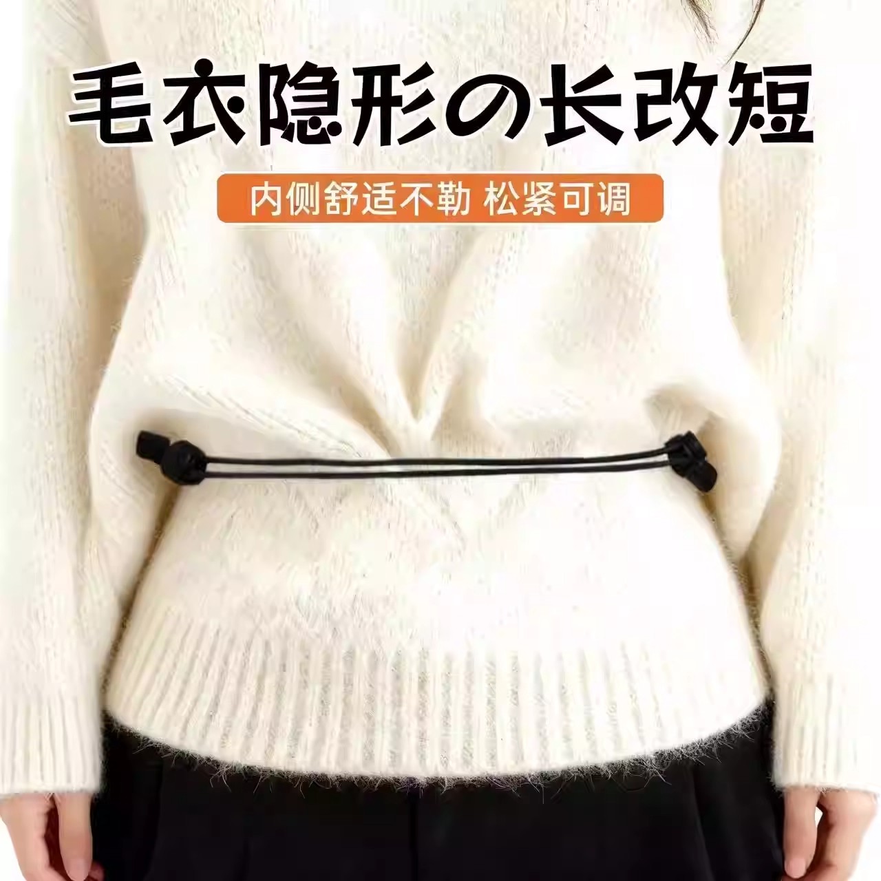 白色毛领连帽双拉链针织毛衣外套女秋季秋冬加厚宽松开衫卫衣上衣