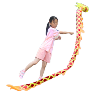 儿童杆甩舞龙彩带健身空竹龙身新款道具广场舞耍龙甩甩龙表演运动