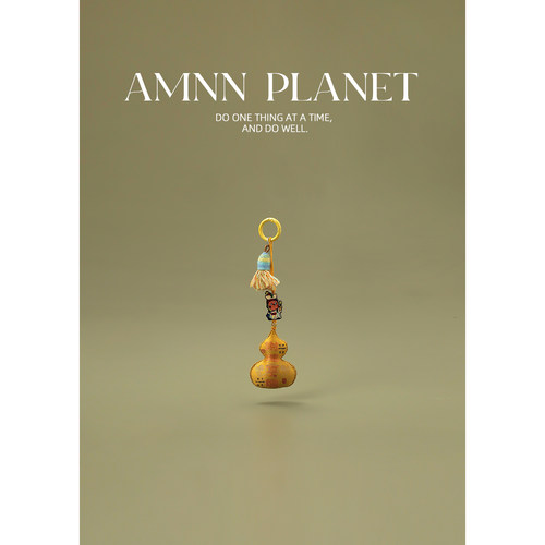 AMNN 星星人财运葫芦车钥匙扣挂件创意小众祈福好运包包流苏挂饰
