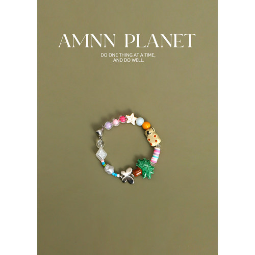 AMNN原创可爱熊熊椰子树串珠手链
