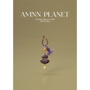 AMNN 宋锦双面葫芦非遗手工钥匙扣挂件新中式国风吊坠汉服配饰