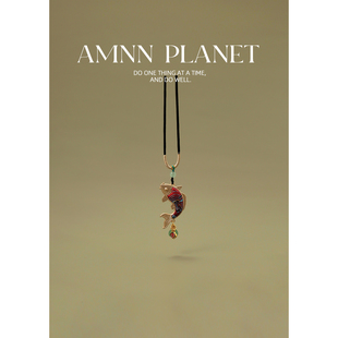 AMNN 年年有余双面锦鲤刺绣挂件新中式非遗宋锦汉服旗袍项链配饰