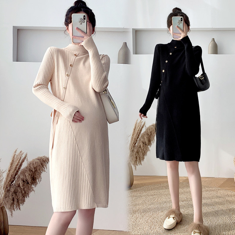 孕妇装秋冬装2023秋冬款新款外穿毛衣裙加厚针织内搭打底衫连衣裙,孕妇装/孕产妇用品/营养,毛衣,淘宝优惠券,粉丝福利购,淘宝优惠卷