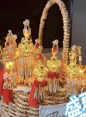 发簪发光摆摊古风流苏步摇高级感古风灯笼发簪夜市地摊汉服发饰