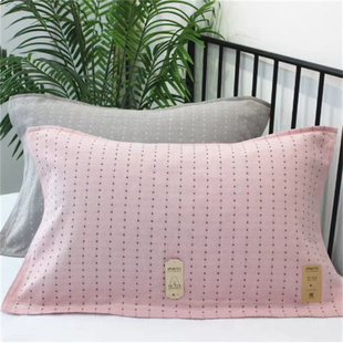 孚日洁玉纯棉AB面A类单人枕巾全棉纱布柔软吸水四季通用枕巾J1054