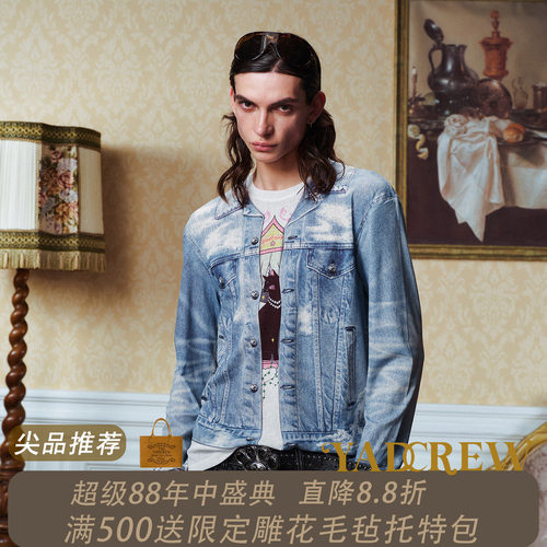 YADcrew3D打印牛仔长袖T恤
