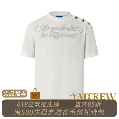 YADcrew字母印花宽松短袖T恤