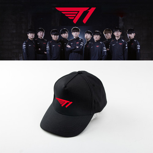 SKTelecom T1战队周边faker同款队服鸭舌棒球帽粉丝应援印花男女