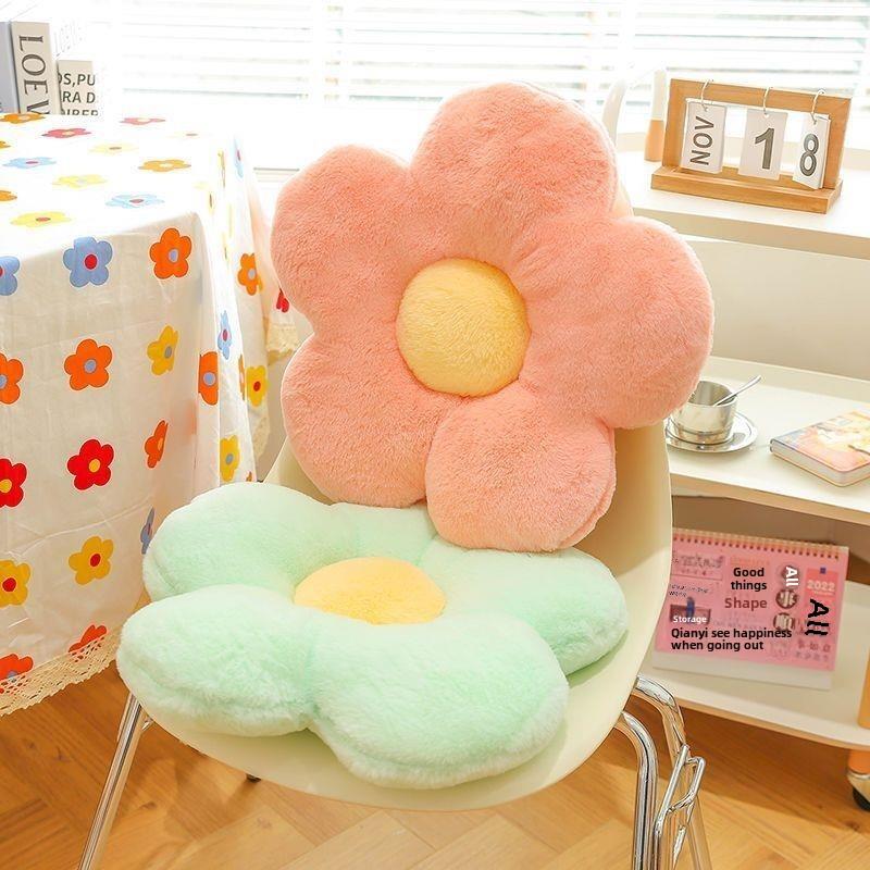 五瓣花朵抱枕毛绒玩具玩偶床上睡觉靠垫花瓣坐垫椅垫可爱女孩礼物