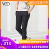 VGO男士新款休閑褲 百搭原創設計潮流夏季黑色小腳褲子男