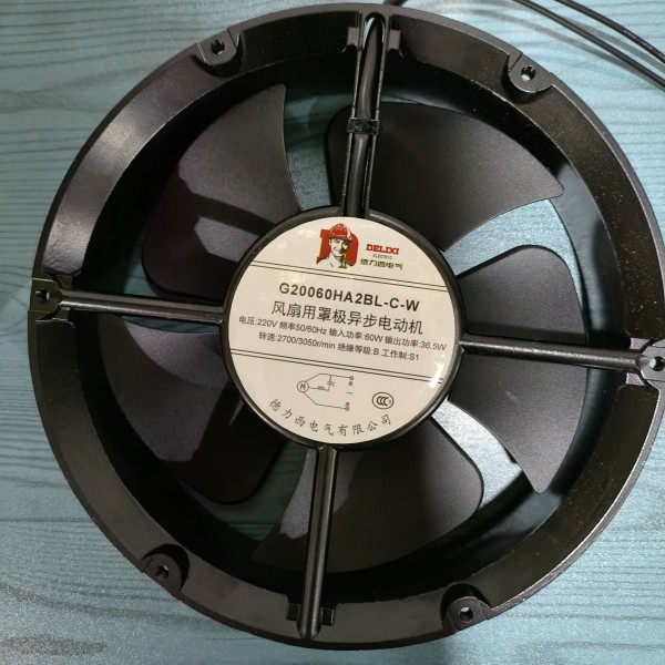 全新德力西轴流风机200*200*60 220V滚珠散热风扇G20060HA2BL-C-W