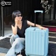 韩系19前置开口密码 箱20寸登机旅行箱学生26寸行李箱充电杯托挂钩
