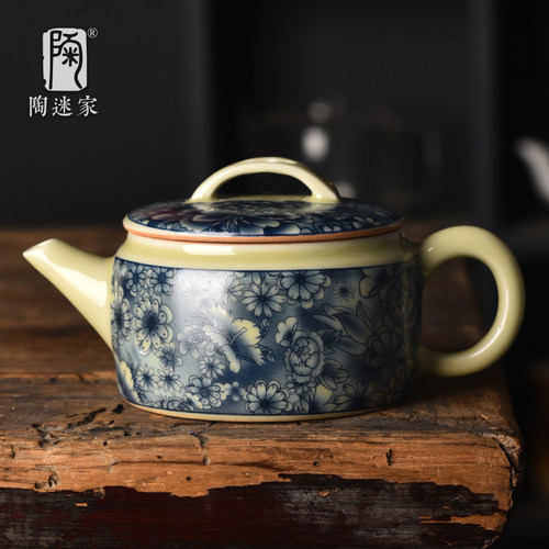 陶迷老陶泥茶壶青花壶