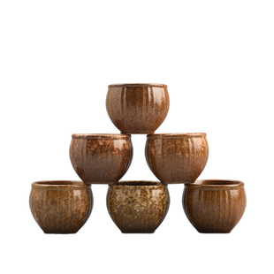 茶杯套装6只装陶瓷新款品茗茶杯青花主人杯功夫茶具大容量茶碗杯