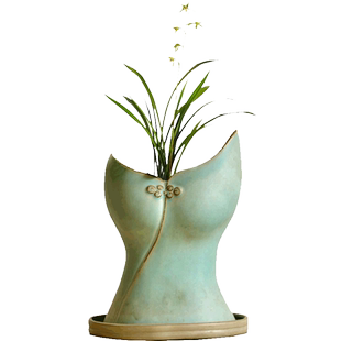 陶瓷花器客厅装饰花瓶家居摆件大号粗陶花插复古禅意瓶子水培器皿