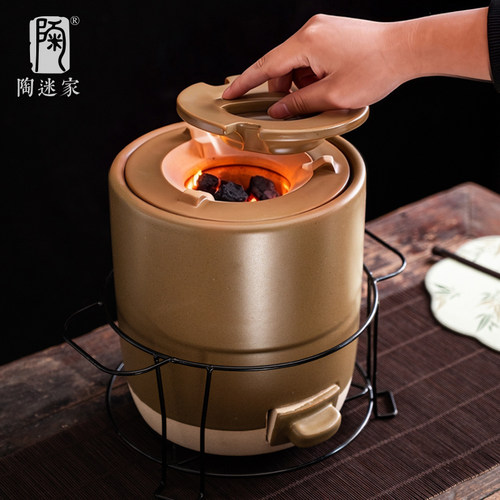 陶迷草木绿富强炭炉老式围炉煮茶