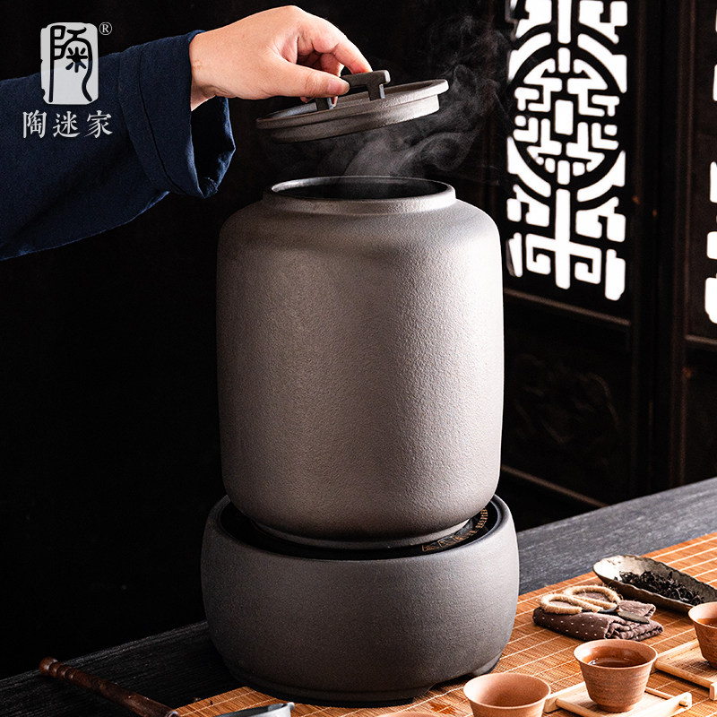 火山石煮茶釜9L大容量温茶罐