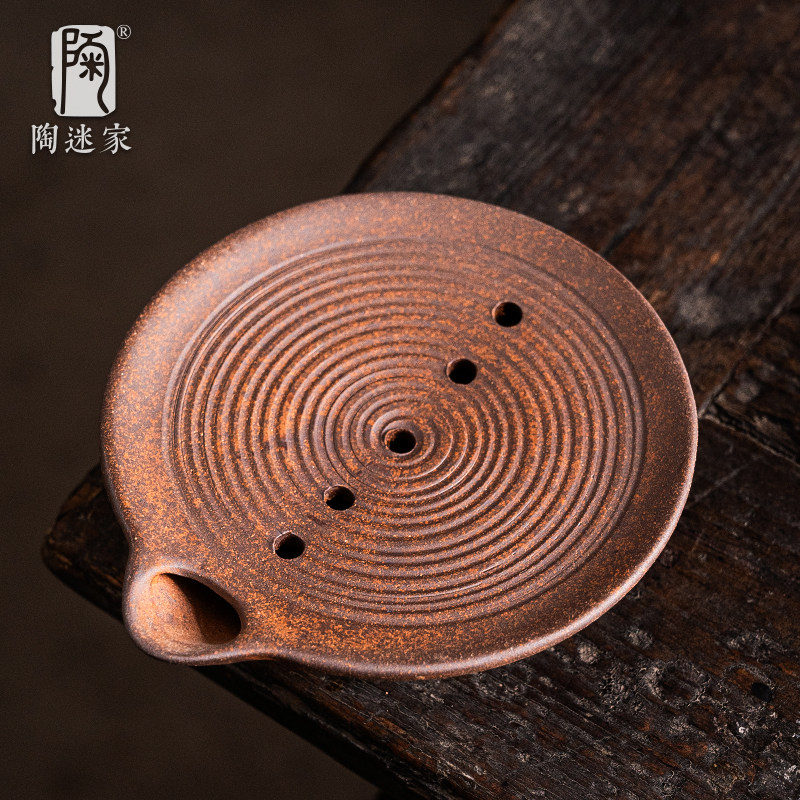 陶迷粗陶蓄水杯垫复古老岩泥陶瓷隔热垫功夫茶道配件防滑防烫杯托,餐饮具,茶道/零配,淘宝优惠券,粉丝福利购,淘宝优惠卷