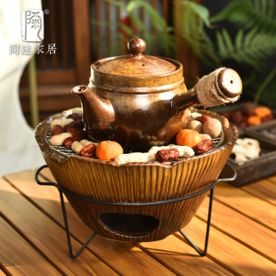 室内围炉煮茶全套烧烤套装配件港式打边炉耐高温炭炉户外烤火炉子
