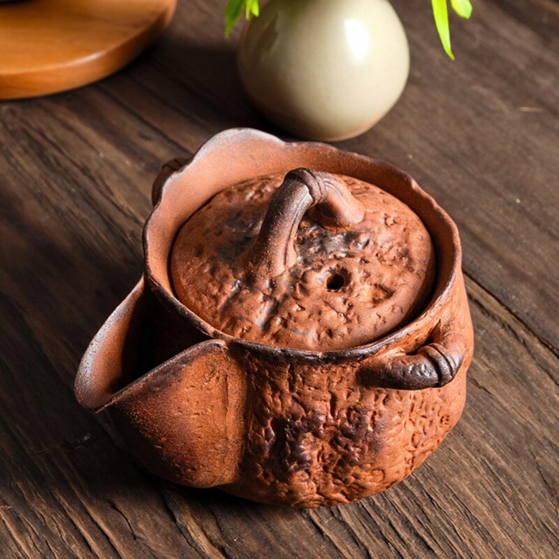 陶迷小容量粗陶手抓壶防烫陶瓷宝瓶壶老岩泥可养茶壶功夫茶具单壶