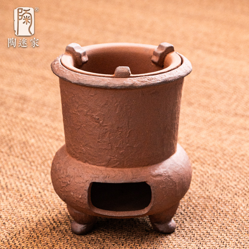 陶迷粗陶炭炉煮茶炉耐高温明火陶瓷茶具烧水底座中式家用围炉煮茶