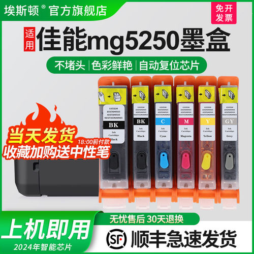 适用佳能MG5250打印机专用墨盒