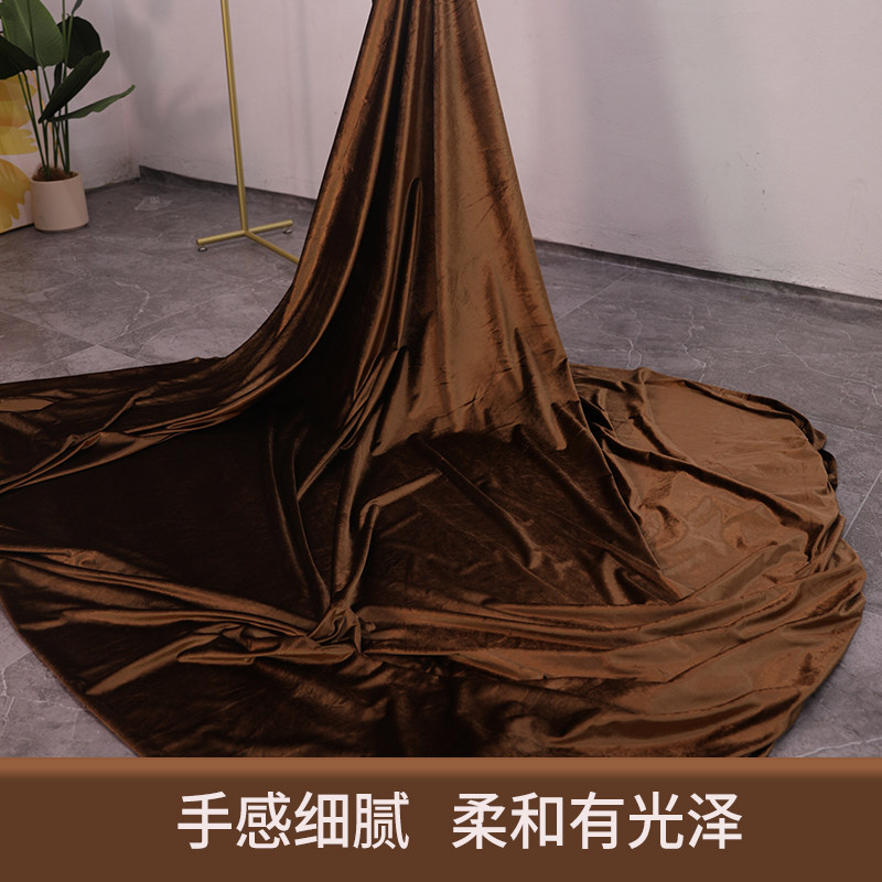 咖啡色意大利绒背景布装饰布