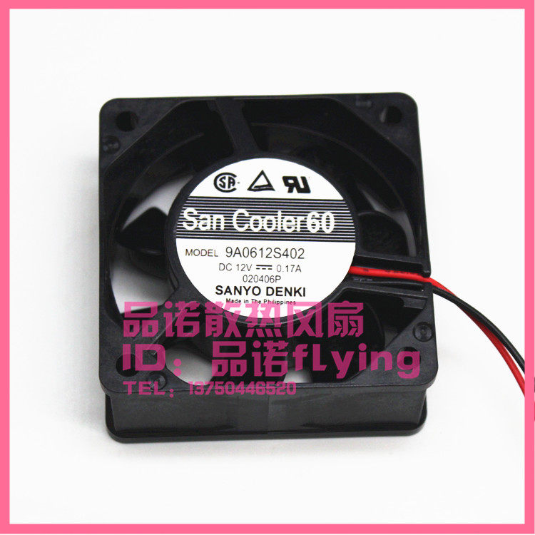 三洋 9A0612S402 6025 DC12V 0.17A 6CM/厘米CPU电源机箱散热风扇