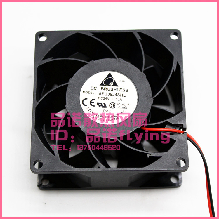 台达AFB0824SHE/GHE 24V 0.95A 0.50A 8038 8CM双滚珠 变频器风扇