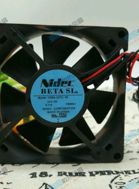 原装ABB变频 Nidec 散热风扇8025 D08A-24TU 06 24V DC 0.11A