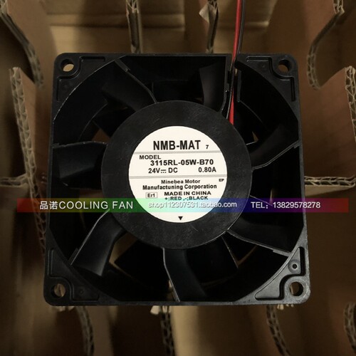 NMB 3115RL-05W-B70 8038 24V 0.80A 8CM 变频器 大风量散热风扇