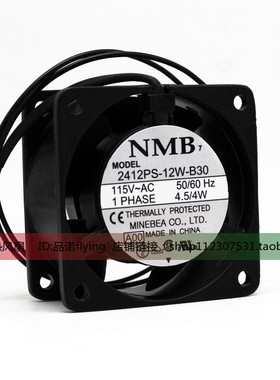 NMB 2412PS-12W-B30 6CM/厘米115V 轴流风机机箱/机柜风扇耐高温