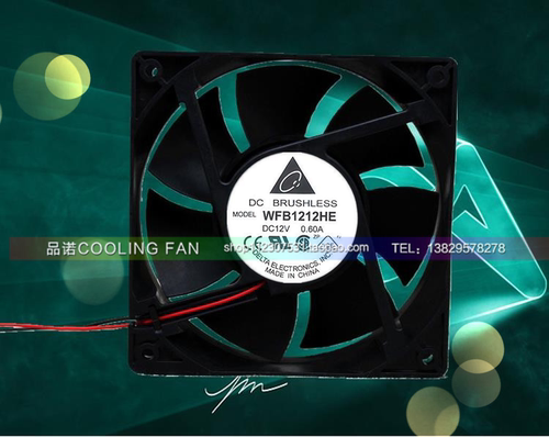 台达 12038 12CM/厘米 WFB1212HE 12V 0.60A 滚珠 大风量散热风扇