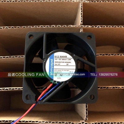 612NHHR 12V 240MA 2.9W 原装德国ebmpapst 60*60*25高端设备风扇