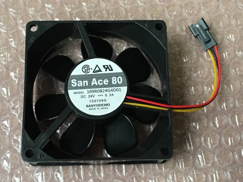 正品8cm 109R0824G4D01 8025 24V 轴流变频器风扇 0.2A 3线