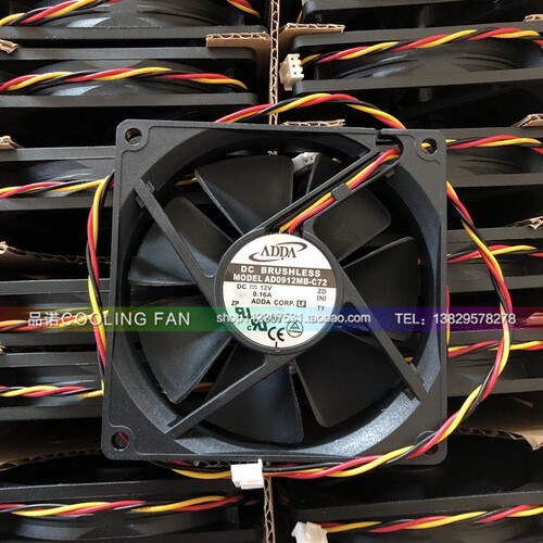 全新ADDA AD0912MB-C72/C70 9cm 9020 12V 0.16A 机箱CPU散热风扇