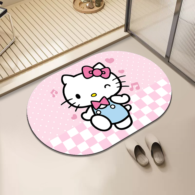 三丽鸥家用可水洗硅藻泥防滑地垫