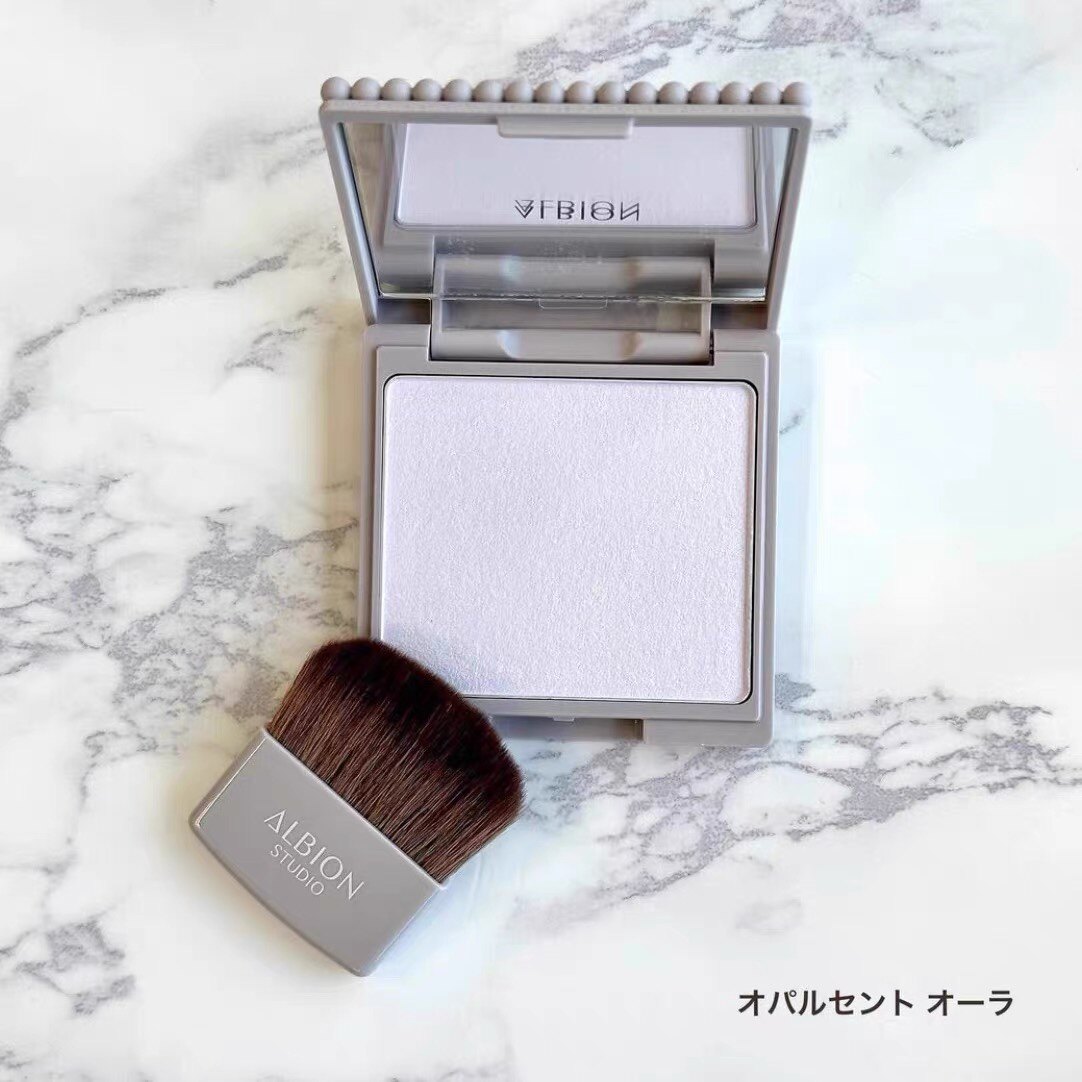 化粉为霜！立体湿感肌~日本Albion澳尔滨雪肤粉饼9g细腻光泽