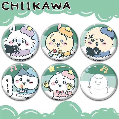 chiikawa吉伊卡哇吧唧徽章谷子小八乌萨奇吉伊痛包马口铁胸针