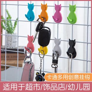 小猫挂钩网片网格挂钩铁丝网配件超市夜市货架网钩子展会陈列挂勾