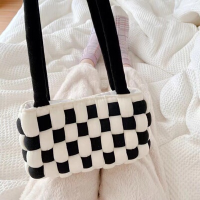 冰岛毛线包棋盘格材料包