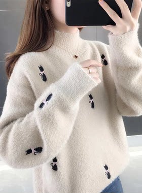 女童冬季加绒加厚毛衣