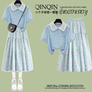 女童夏季碎花连衣裙套装2026夏装新款中大童今年流行爆款短袖裙子