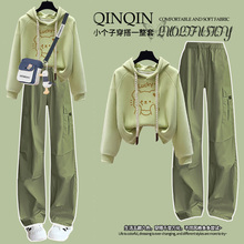 女童巨好看秋季连帽卫衣套装2025春秋新款中大童漂亮工装裤两件套
