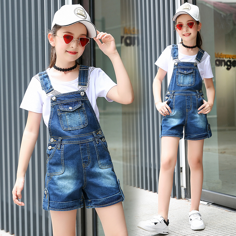 牛仔短裤新款网红炸街霸气背带