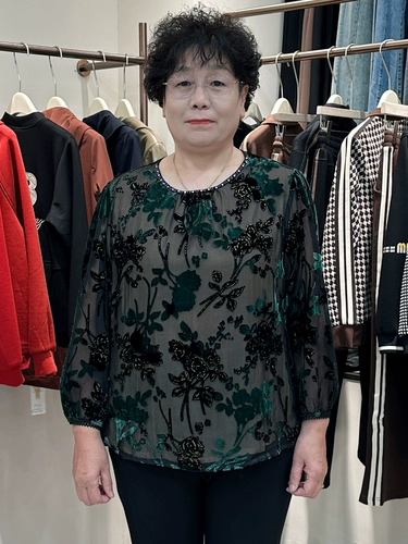 Модная осенняя футболка для матери с круглым воротником, большой размер, для среднего возраста, 40-50 лет