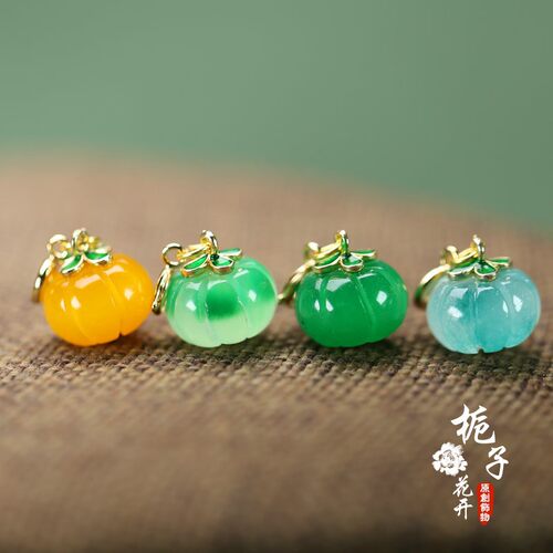 天然玉石14mm南瓜桶珠小提溜