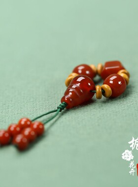 三通佛头配珠玛瑙龙头圆珠棱珠diy百搭古风装饰手链盘串捻珠J238